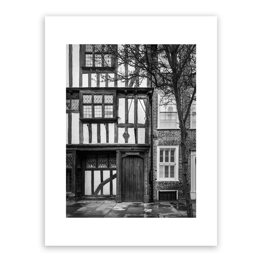 Conquest House, Canterbury, Kent, England. Historic house on Palace Street, the King’s Mile in Canterbury dating from the Norman period. Place where the murder of Thomas Becket, Archbishop of Canterbury, was planned in 1170. Fine art photography print for sale. 